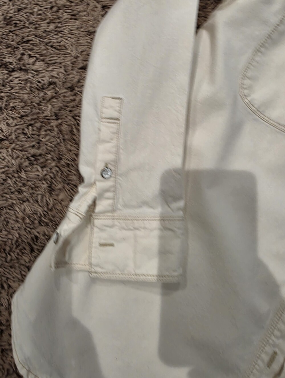 Madewell Oversized White Button Front Utility Shirt Women's Small Cotton - Picture 5 of 7